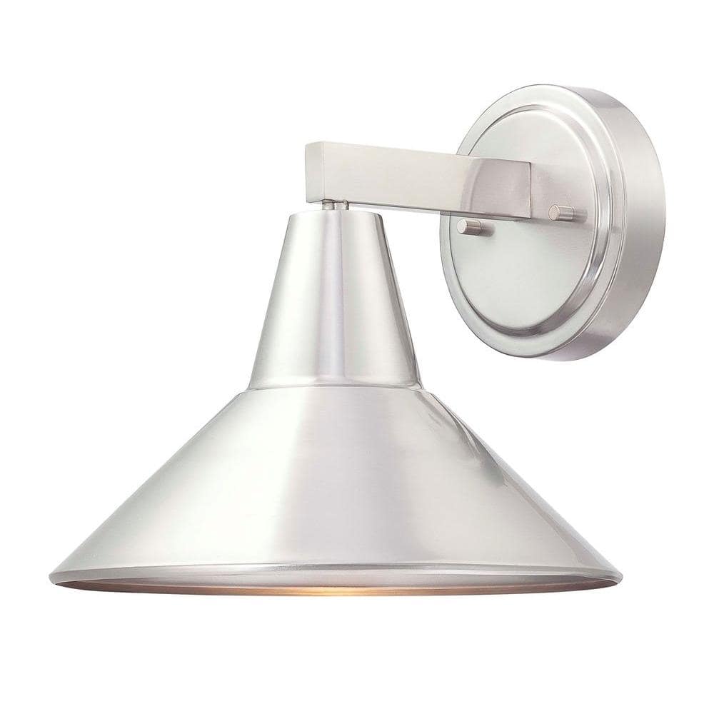 Bay Crest 1-Light Brushed Aluminum Outdoor Wall Lantern Sconce price history on PriceWatchPro