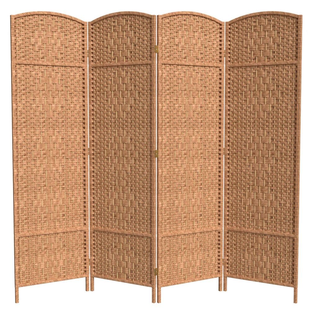 6 ft. Natural 4-Panel Room Divider