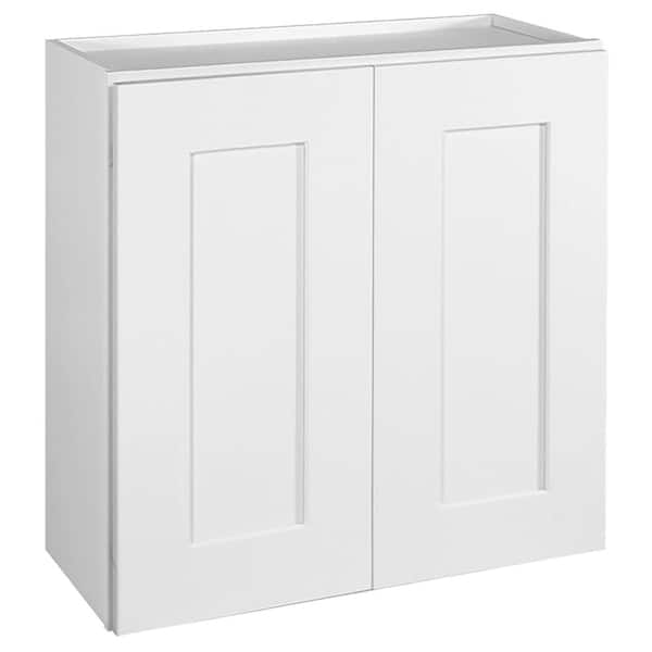 Design House Brookings Solid Wood Assembled Shaker 24 in. x 24 in. x 12 in. 2 Door Wall Kitchen Cabinet W2424 in White