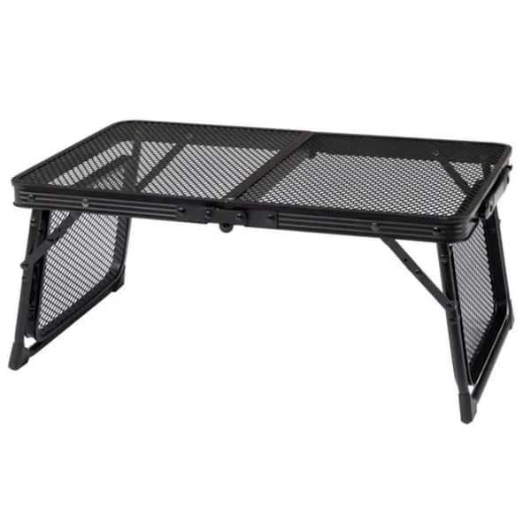 12.3 in. BLACK Rectangle Aluminum Picnic Tables SeatingCapacity