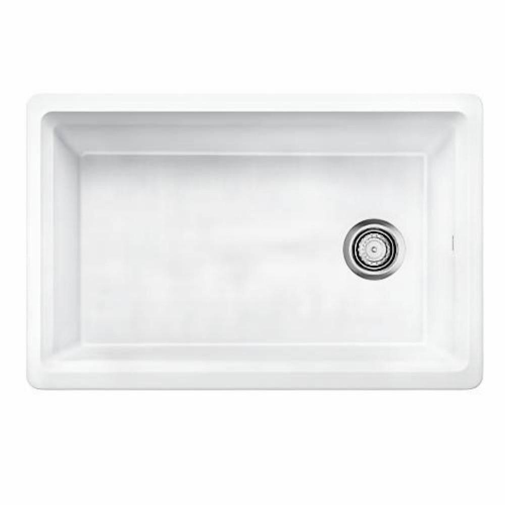 30 in. L x 19 in. W Kitchen Sink Drop-In Single Bowl White Fireclay Kitchen with Sink Basket Strainer and Sink Grid price history on PriceWatchPro