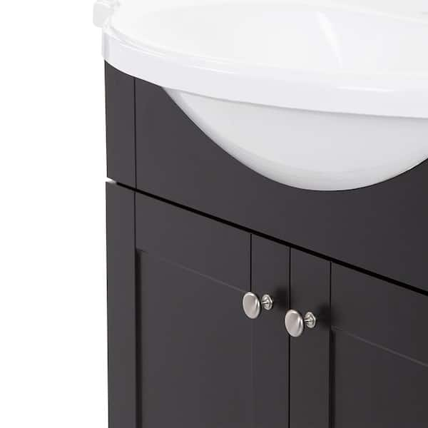 36-in Gray Single Sink Bathroom Vanity with White Cultured Marble Top –  Denali Building Supply