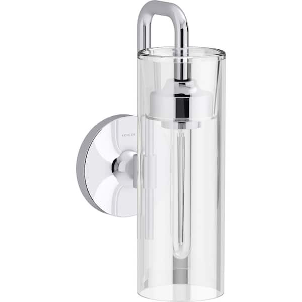 Purist 1 Light Polished Chrome Indoor Bathroom Wall Sconce, UL Listed