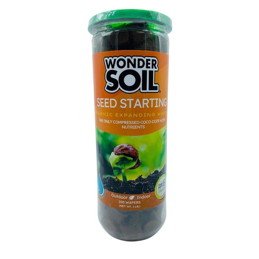WONDER SOIL 100 Premium Organic Expanding Coco Coir Seed Starting Soil Wafers