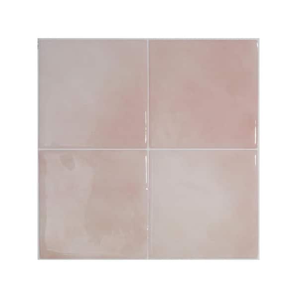 smart tiles Zellige Temera 9 in. x 9 in. Vinyl Peel and Stick Tile (2.22 sq. ft. / 4-Pack)