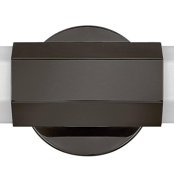 HINKLEY - Hinkley Facet 32 in. 3-Light in Black Oxide Integrated LED Vanity Light with Invisimount 40-Watt Bath