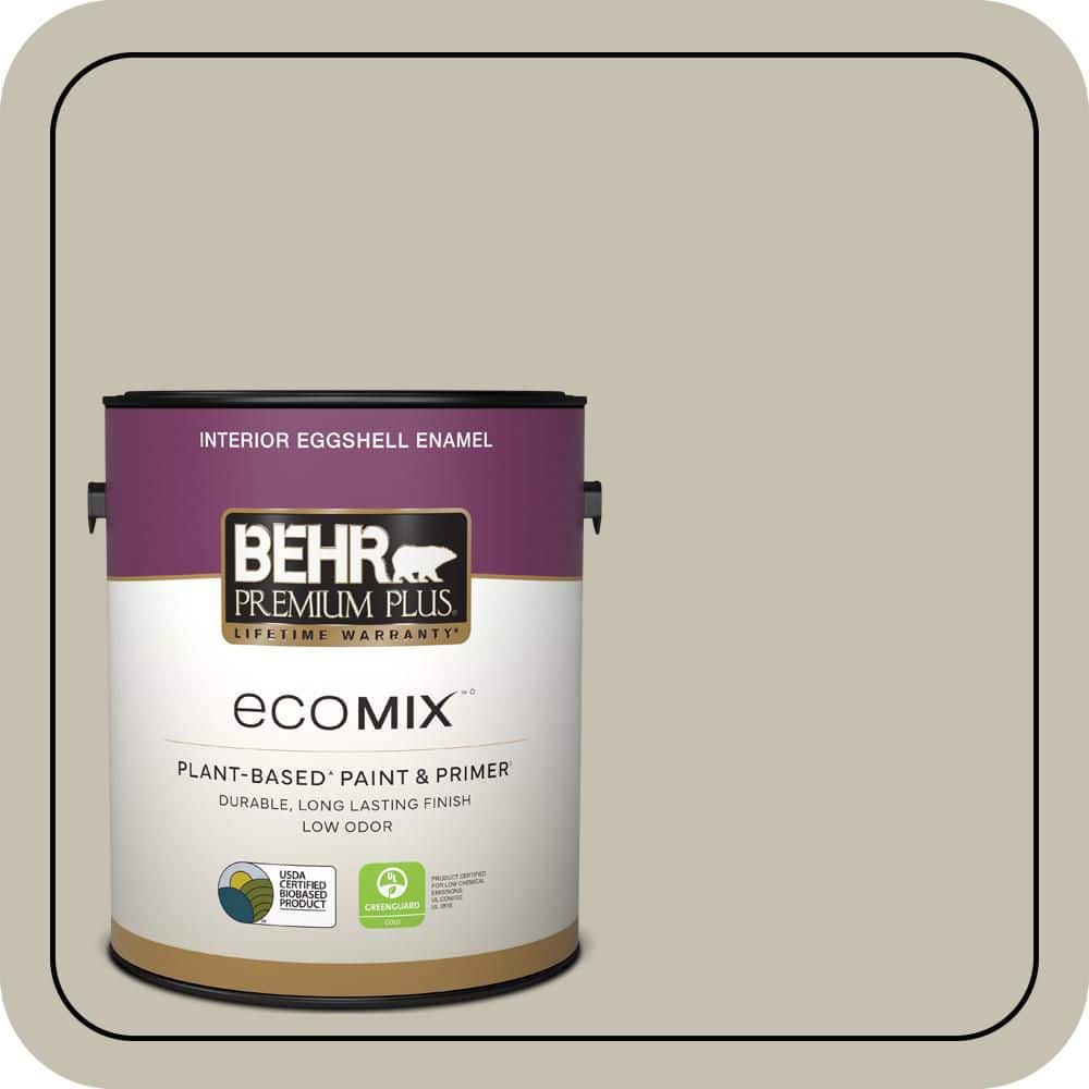 1 gal. #PPU8-17 Fortress Stone Eggshell Enamel EcoMix Plant-Based Interior Paint & Primer price history on PriceWatchPro