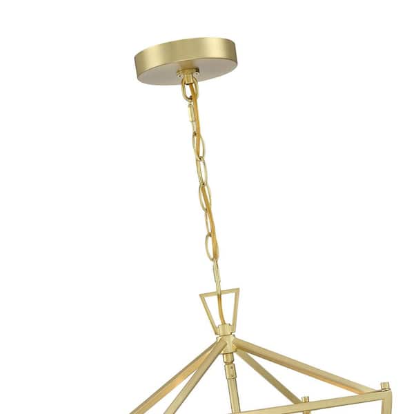 YUHAO Wistaria‌ 4-Light Indoor Copper Gold Chandelier Lights with