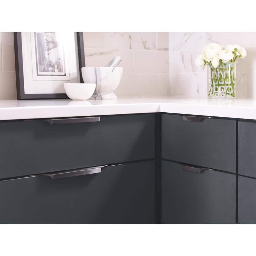Polished Chrome Modern Cabinet Edge Pull with Mounting Hardware