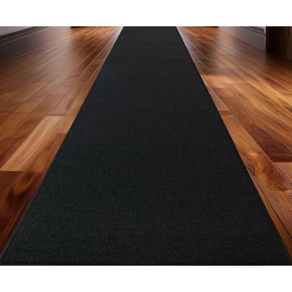Rubber Solid Black 32 in. W x 444 in. L Stair Runner 98.75 sq. ft.
