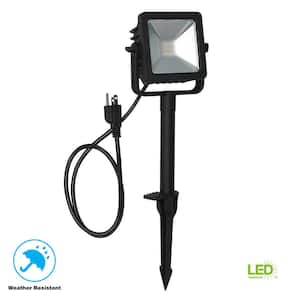 Plug-In Black Outdoor Integrated LED Landscape Flood Light