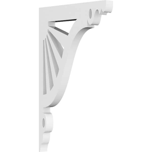 Ekena Millwork 5/8 in. W x 8 in. H x 5 in. D PVC Milton Bracket