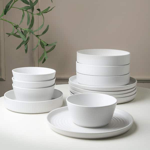 食器 ephelis stonewhite bowl s Essential Dinnerware, 16 Piece Set - Light Grey – Hawkins
