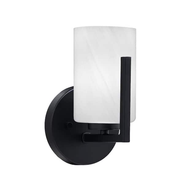 Unbranded Cottonwood 1-Light Matte Black Wall Sconce