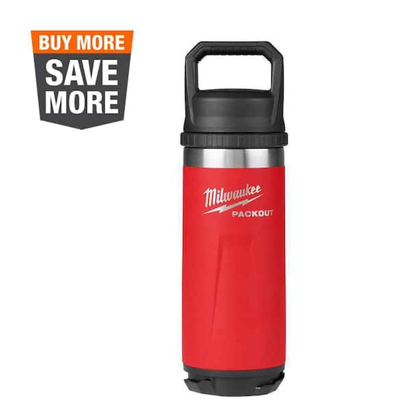 PACKOUT Red 18 oz. Insulated Bottle W/Chug Lid