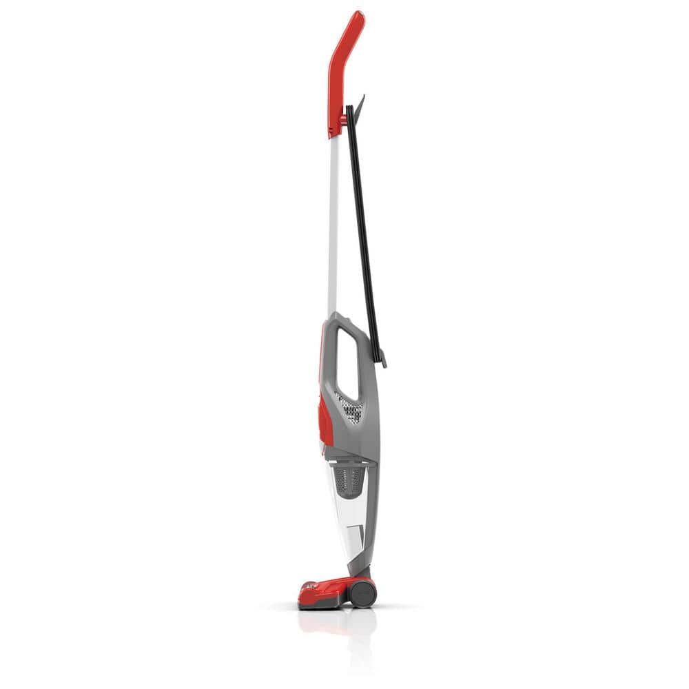 Red Lightweight Bagless Stick Vacuum Cleaner with Washable Filter