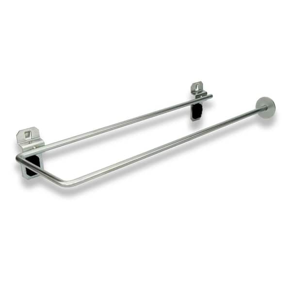 12.25 in. W x 2.25 in. H Zinc Plated Paper Towel Holder Pegboard Hook for LocBoard, 1-Pack