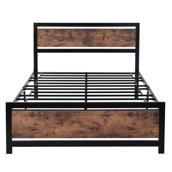 Wood Platform Bed Frame With Headboard, What Bed Frame Is Better Wood Or Metal
