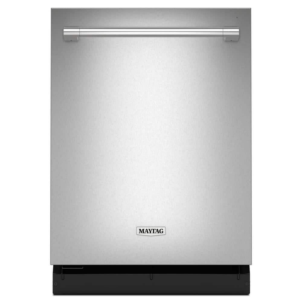 Maytag 24 in. Top Control Standard Built-In Dishwasher in Fingerprint Resistant Stainless Steel with Enhanced Wash