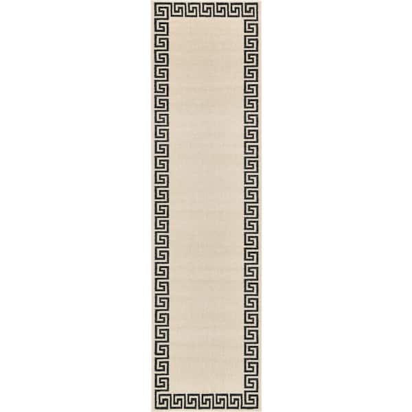 Unique Loom Athens Modern Beige 2' 7 x 10' 0 Runner Rug