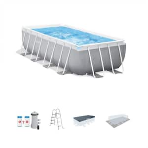 16 ft. x 8 ft. x 42 in. D Rectangular Metal Frame Above Ground Pool
