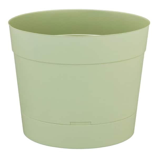 Copeland Medium Green Plastic Round Planter (12.23 in. L x 12.23 in. W x 10 in. H)