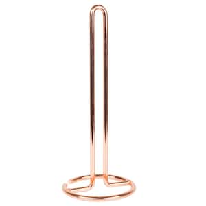 Heavy Duty Copper Plated Upright Paper Towel Holder, Kitchen Towel Dispenser