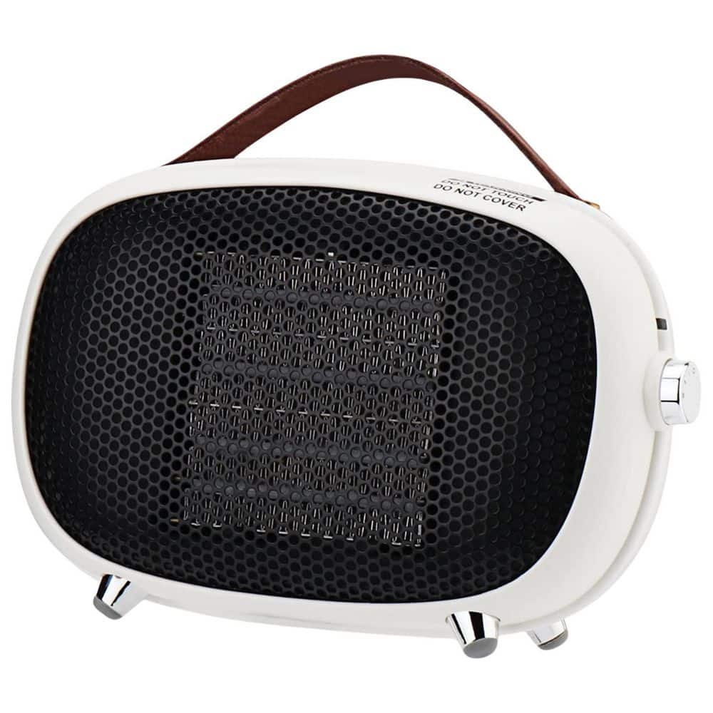 800-Watt White Indoor Electric Ceramic Heater Portable Space