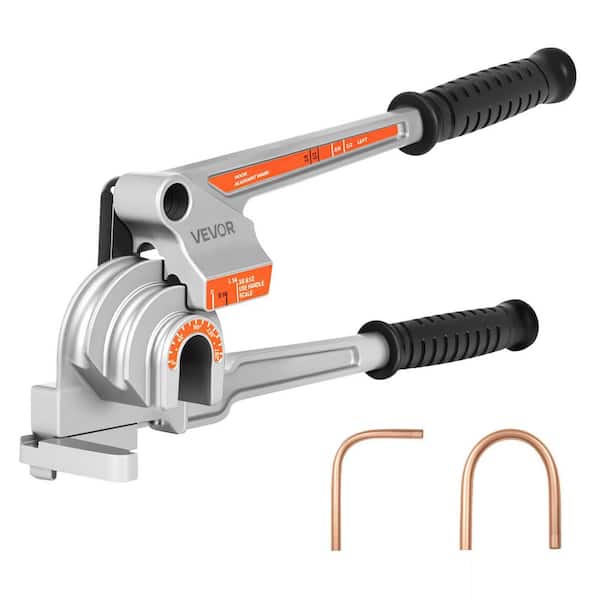 3 in 1 Pipe Bender 1/4 in. to 1/2 in. Manual Level Tube Bender 0 to 180 degrees Aluminum for HVAC AC Refrigerator Repair