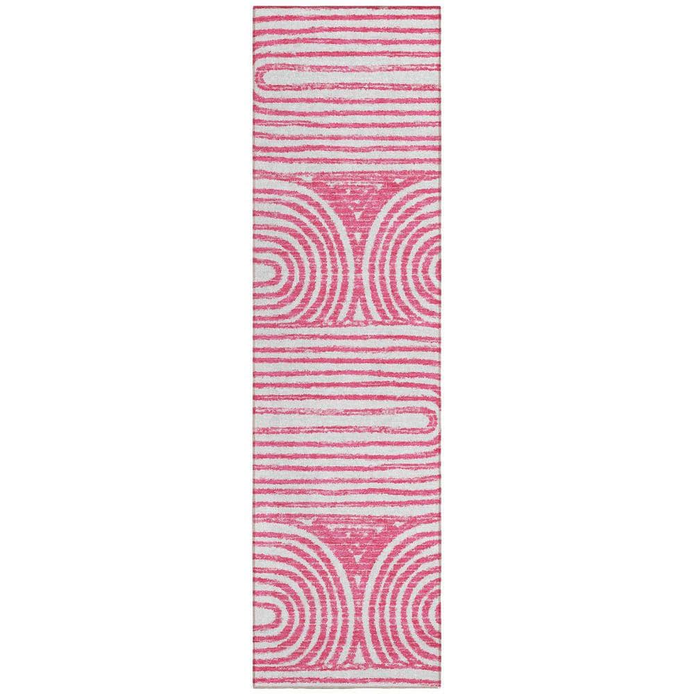 Blush 2 ft. x 8 ft. Woven Abstract Runner Indoor/Outdoor Area Rug price history on PriceWatchPro