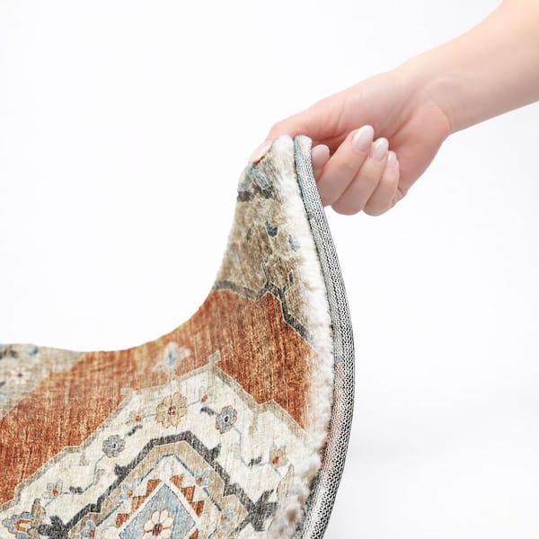 Dream Shag Premium Machine Washable Abstract ADS91 Clay 2 ft. x 3 ft. Accent Rug