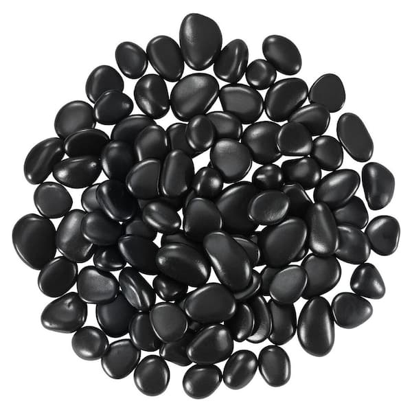 Black River Rocks, 1-2 in. 15 lbs., Polished Natural Pebbles for Garden, Pots, Fish Tanks, Fountains, Pathways, Backyard
