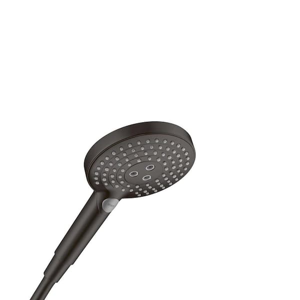 Hansgrohe Raindance Select S 3-Spray Patterns 2.5 GPM 5.06 in. Handheld Shower Head in Matte Black