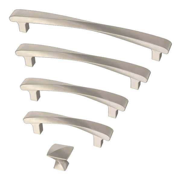 Liberty Modern Twist 5-1/16 in. (128 mm) Satin Nickel Cabinet Drawer Pull  P40021C-SN-CP - The Home Depot