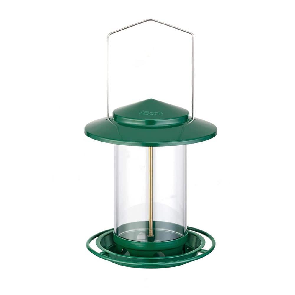 Bird Feeder for Outside Hanging Green Metal Wild Bird Feeders for Cardinal 