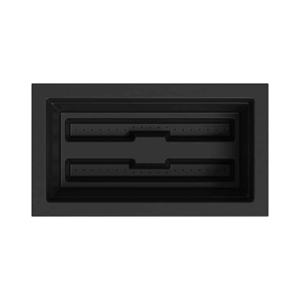 Fairfield 36"x20" Classic Black Self-Watering Polyethylene Planter