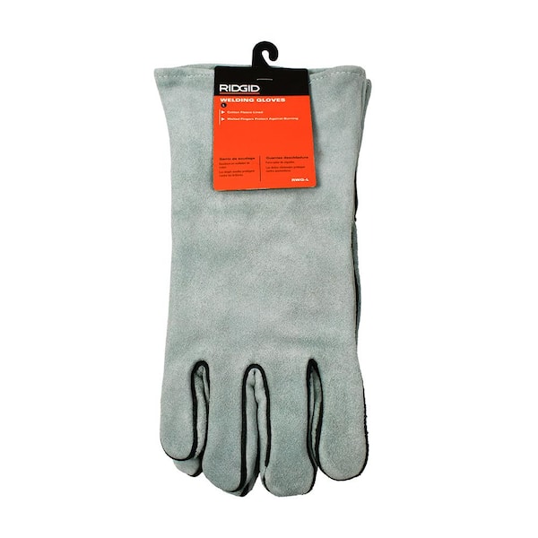 RIDGID Leather Welding Gloves-Size Large RWG-L The Home Depot