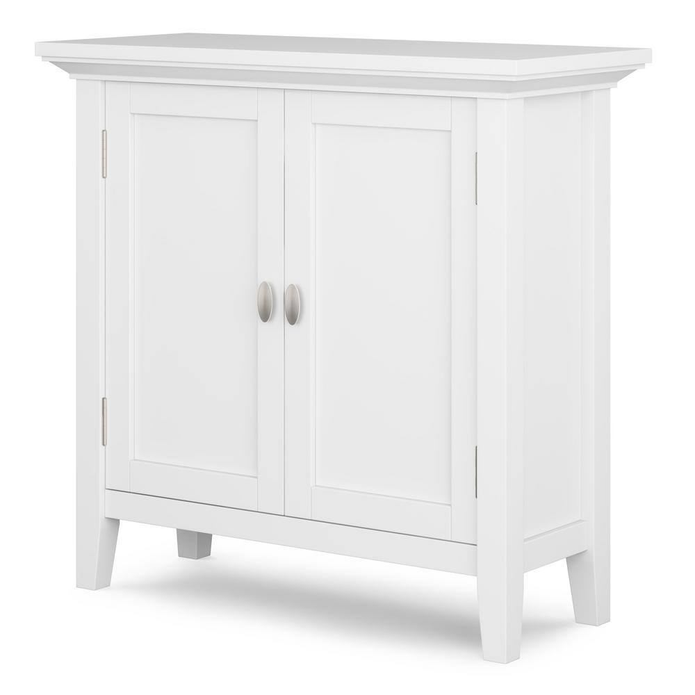 Redmond White Solid Wood Freestanding Office Cabinet with Adjustable Shelving