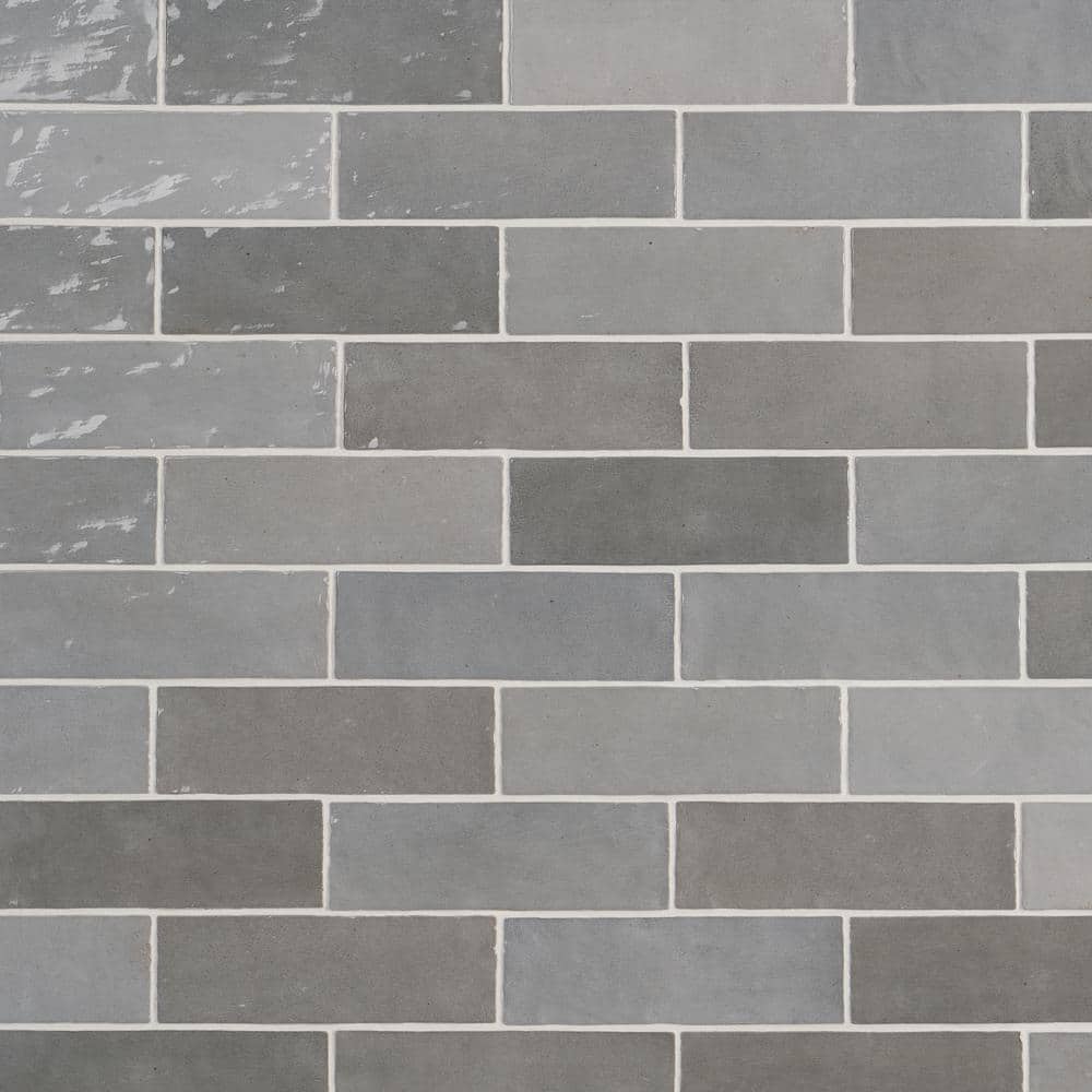 Kingston Gray 3x8 Glossy Ceramic Wall Tile for Kitchen and Bathroom
