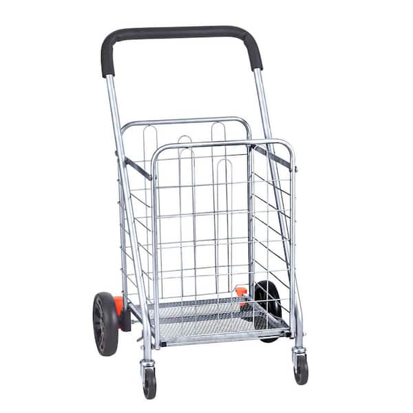 Folding Shopping Cart, 110 lbs. Load Capacity, Grocery Utility Cart, Hand Truck  Foldable Laundry Basket Trolley