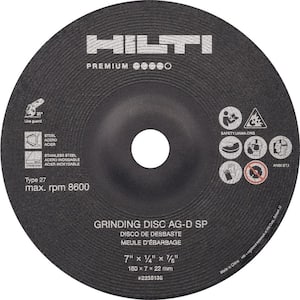 7 in. x 1/4 in. x 7/8 in. AG-D SP Type 27 Premium Zirconium Grinding Wheel (10-Pack)