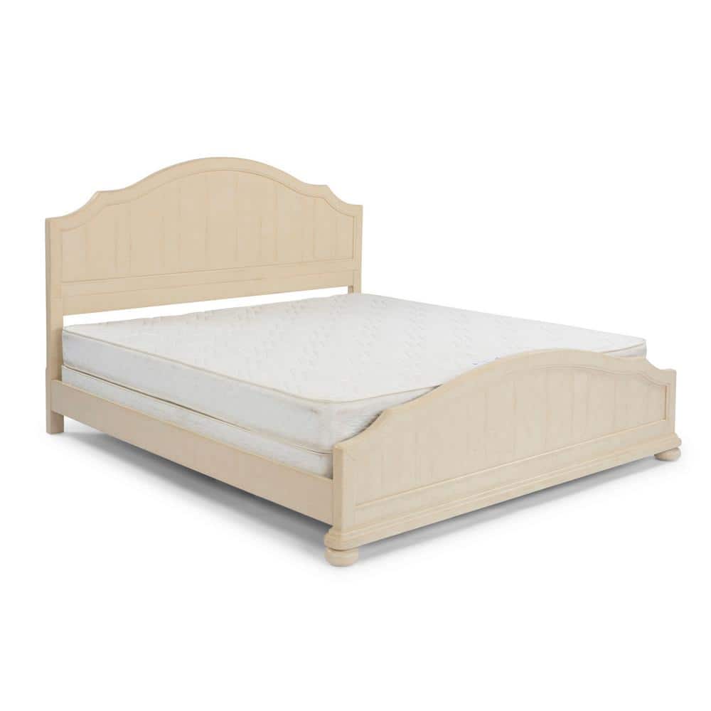 HOMESTYLES Provence White King/California King Wood Bed Frame 5502600