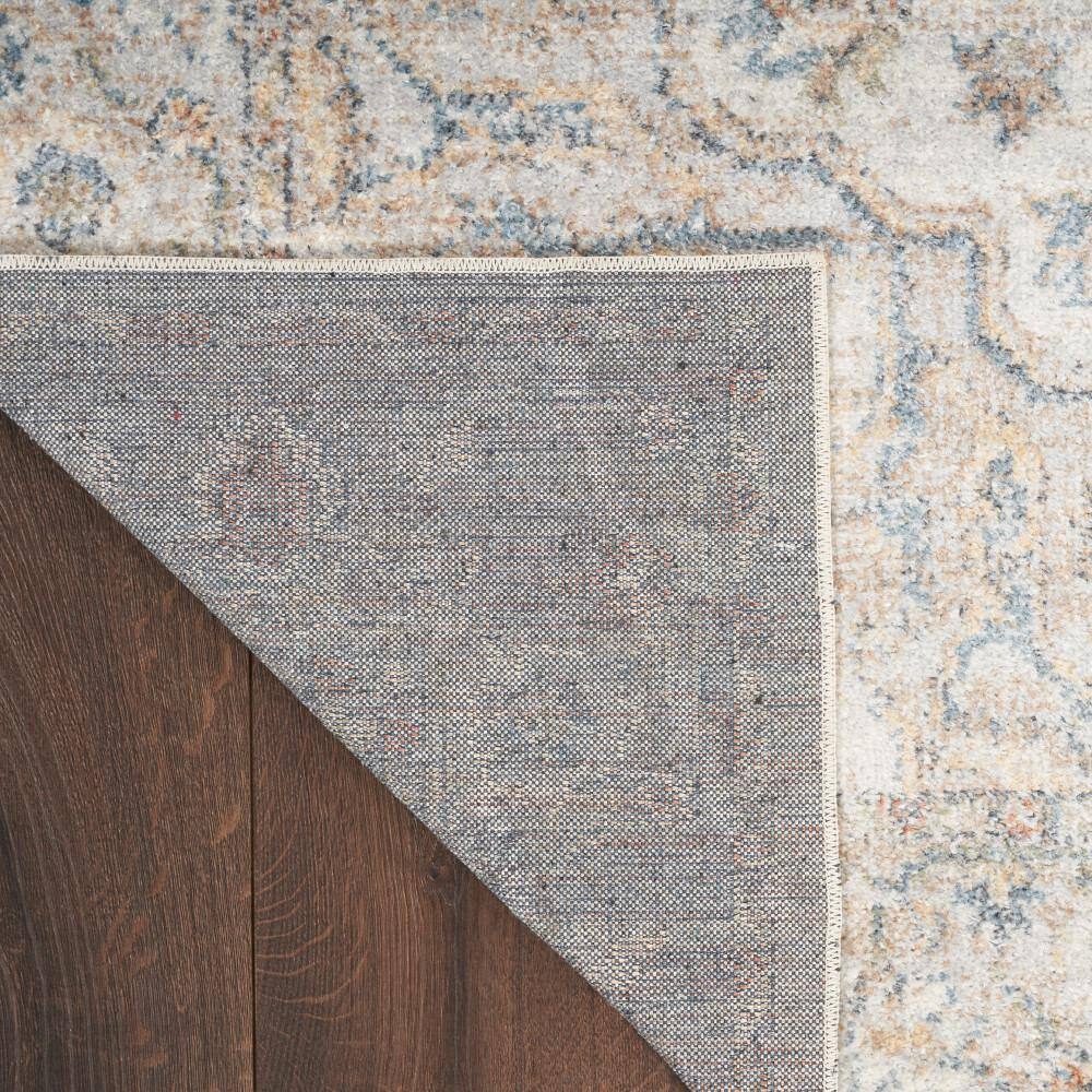 Grey Multicolor Floral Synthetic 4' x 6' Washable Area Rug