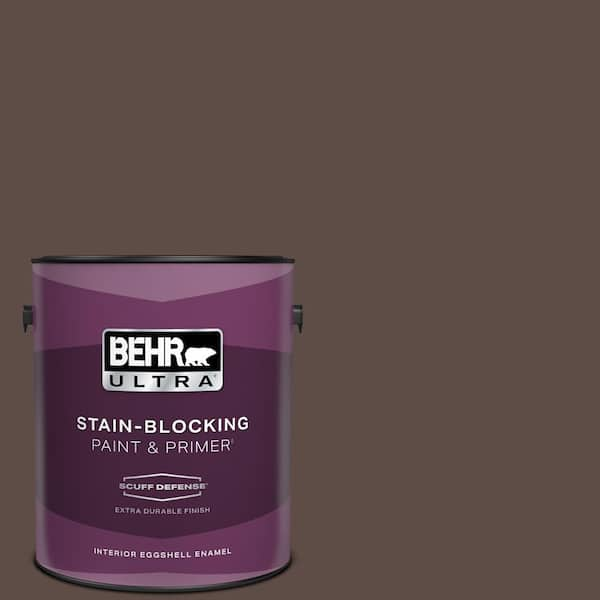 BEHR ULTRA 1 gal. #750B-7 Thick Chocolate Extra Durable Eggshell Enamel Interior Paint & Primer