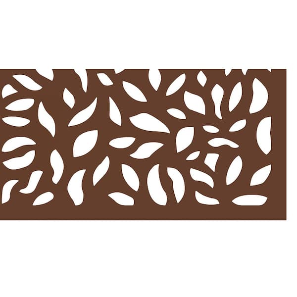 Design Vu Evergreen 6 ft. x 3 ft. Espresso Recycled Polymer Decorative Screen Panel, Wall Decor and Privacy Panel, Brown