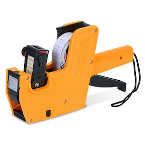 Handheld Labellers 8 Digits Price, Numerical Tag Gun Price Label Marker Tagger with Sticker Labels Refill Ink in Yellow