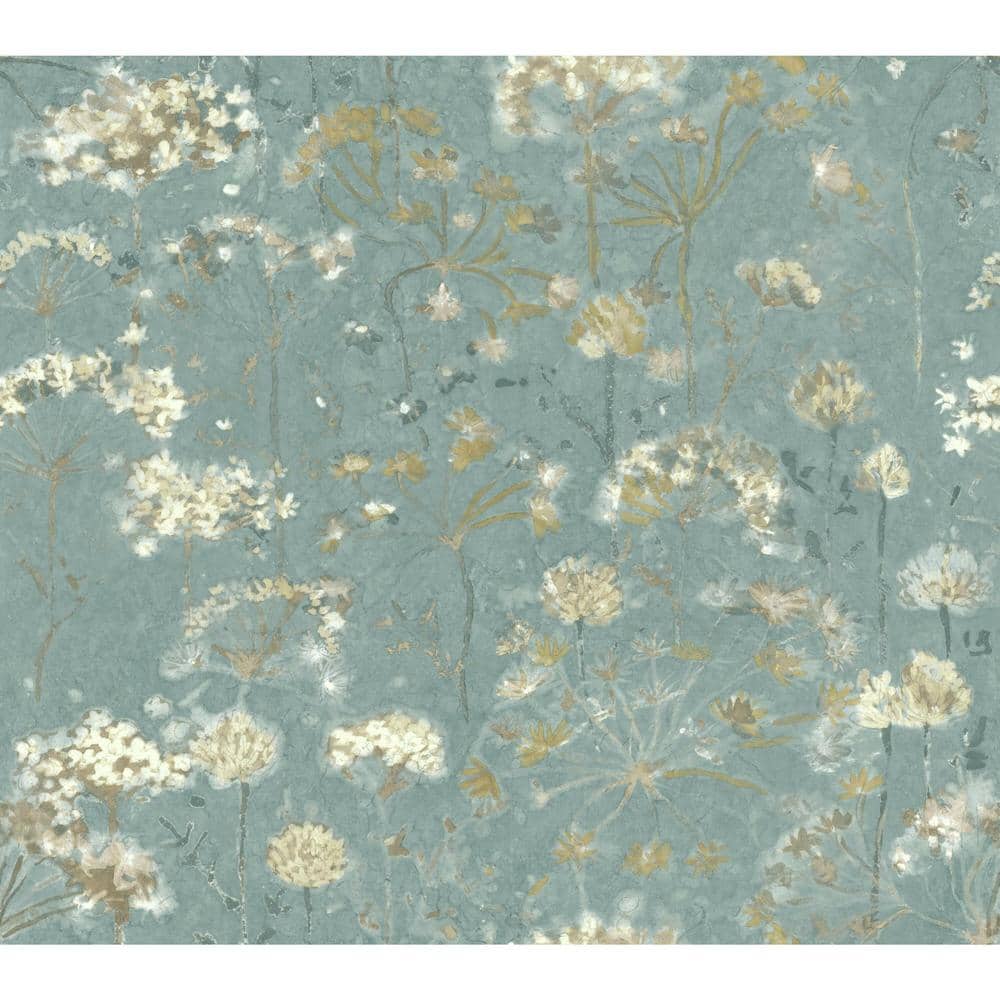 Blue Floral Self-Adhesive Removable Wallpaper Roll