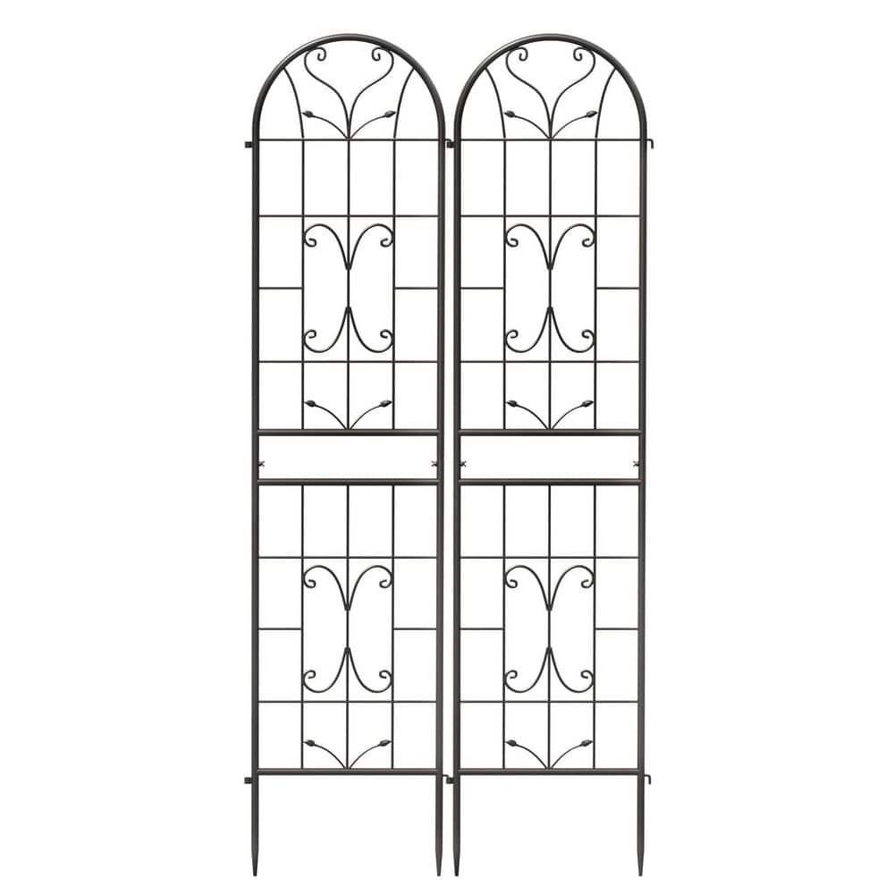 87 in. H Garden Arch Trellis for Supporting Climbing Plants, 2-Pack