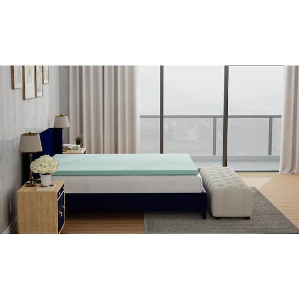 Comfort 3 in. Queen Memory Foam Antimicrobial Mattress Topper