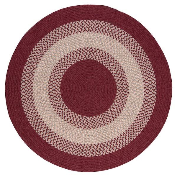 Home Decorators Collection Chancery Berry 8 ft. x 8 ft. Round Braided Area Rug